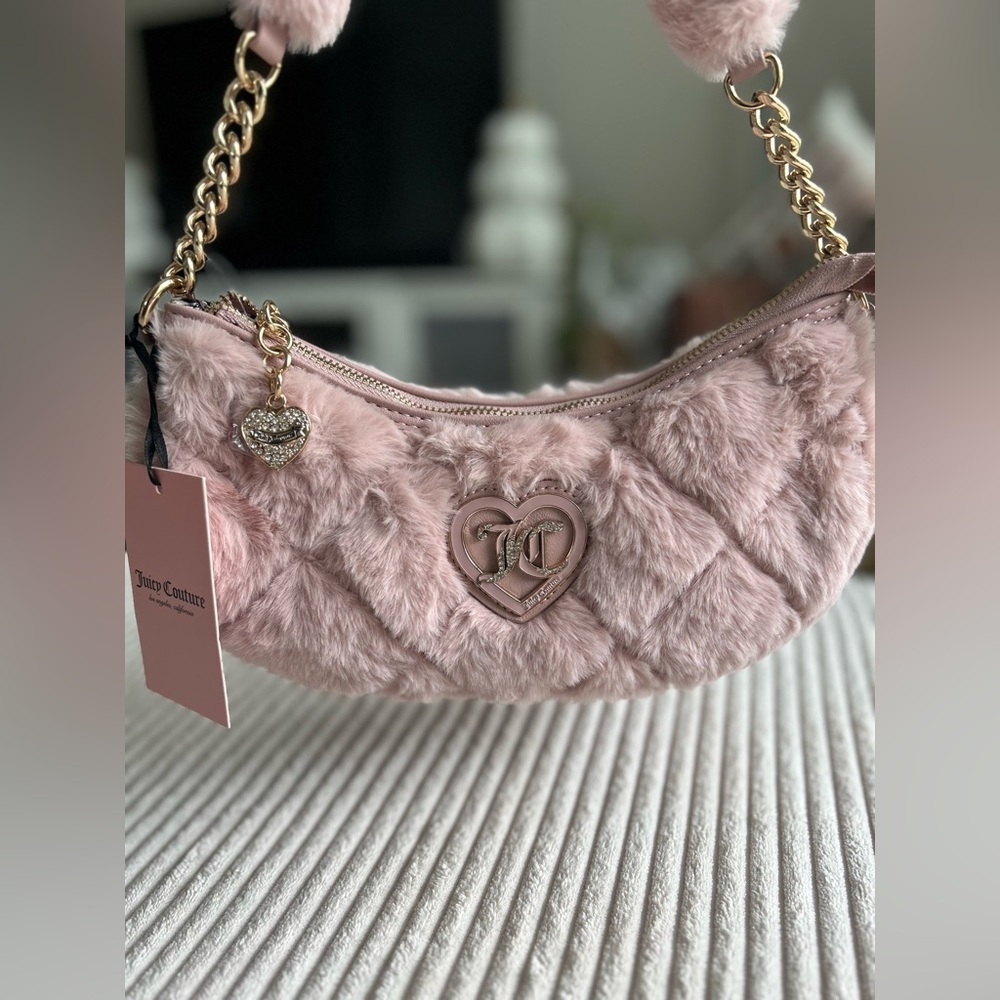 Juicy Couture Let’s Get Cozy Shoulder Bag - Dusty Blush